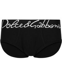 Dolce & Gabbana - Slip mit Logo-Bund - Lyst