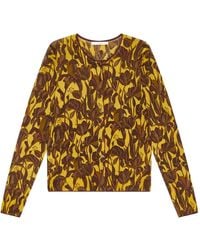 Maliparmi - Floral-Print Button Cardigan - Lyst