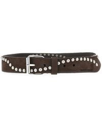 Emporio Armani - Studded Leather Belt - Lyst