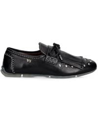 Wales Bonner - Studded Fringed Loafers - Lyst