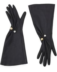 Lanvin - Gants En Cuir À Ornements De Perles - Lyst
