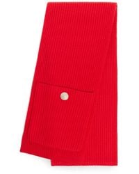 Sandro - Ribbed-Knit Pocket-Detail Scarf - Lyst