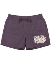 Melt - Tiger-Print Drawstring Swim Shorts - Lyst