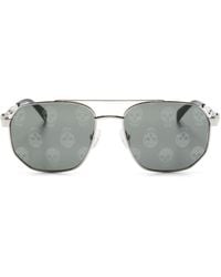 Alexander McQueen - Skull-print Pilot-frame Sunglasses - Lyst