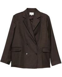 Loulou de Saison - Double-Breasted Notched-Lapels Jacket - Lyst