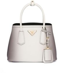 Prada - Double Saffiano Leather Mini Bag - Lyst