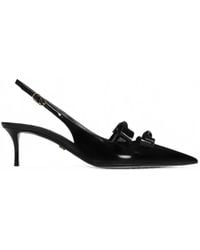 Dolce & Gabbana - Slingback Calfskin Heeled Pumps - Lyst