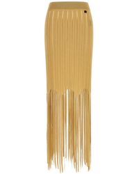 Balmain - Fringed Midi Skirt - Lyst