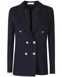 Circolo 1901 - Double-Breasted Textured-Finish Blazer - Lyst