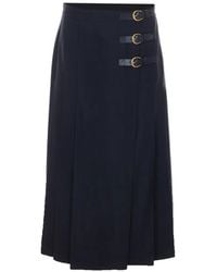 Chloé - Pleated Midi Skirt - Lyst