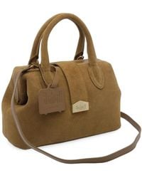 Schell - Suede Logo-Plaque Tote Bag - Lyst