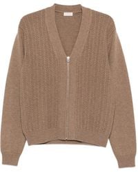 Fursac - V-Neck Zip-Up Cardigan - Lyst