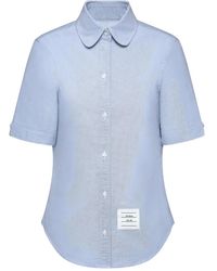 Thom Browne - Camicia Con Colletto Rotondo - Lyst