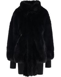 VAQUERA - Faux-Fur Leather Coat - Lyst