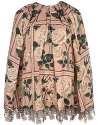 Biyan - Embroidered-Hemline Print Blouse - Lyst