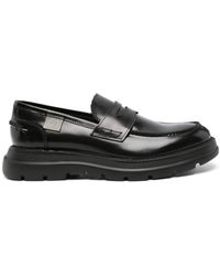 Giuliano Galiano - Freddie Penny-slot Leather Loafers - Lyst