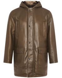 Yves Salomon - Veste En Peau Lainée À Capuche - Lyst