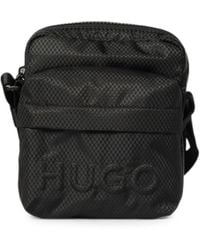 HUGO - Logo-Embossed Messenger Bag - Lyst