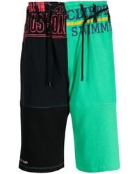 Marine Serre - Regenerated Katoenen Shorts Met Patchwork - Lyst