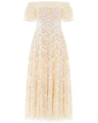 Needle & Thread - Ribbon Heart Sequin-Embellished Maxi Dress - Lyst
