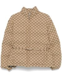 Gucci - Chaqueta De Lona Gg Con Cinturón - Lyst
