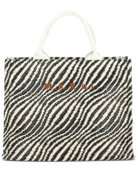 Marni - Zebra Print Handle Shoulder Bag - Lyst