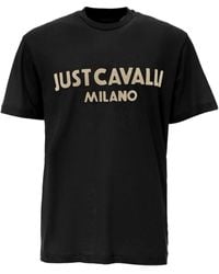 Just Cavalli - Logo-Print T-Shirt - Lyst