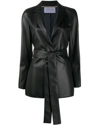 Harris Wharf London Manteau à taille ceinturée - Noir