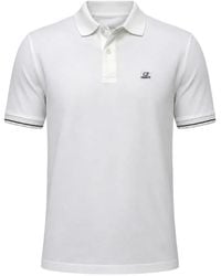 C.P. Company - Logo-Patch Tipped Polo Shirt - Lyst