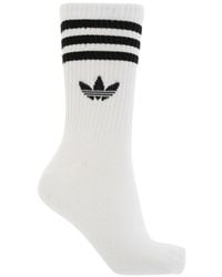 adidas - 3-Stripes Crew Socks 6 Pairs - Lyst