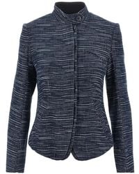 Emporio Armani - Denim-Effect Jacket - Lyst