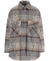 Stella McCartney - Check-Pattern Embroidered Jacket - Lyst