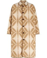 Etro - Manteau en laine à motif géométrique - Lyst