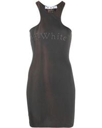 Off-White c/o Virgil Abloh - Logo-Detail Tie-Dye Sleeveless Minidress - Lyst