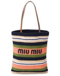 Miu Miu - Shopper mit Streifen - Lyst