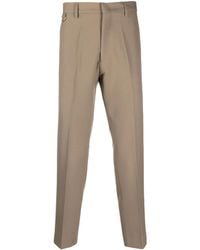 Low Brand - Pressed-Crease Cropped Trousers - Lyst