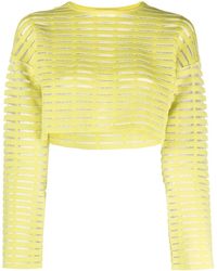 Genny - Iconic Gusset-Detail Cropped Top - Lyst