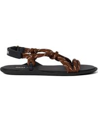 Miu Miu - Cord Riviere Sandals - Lyst