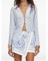 Self-Portrait - Paisley-Print Skorts - Lyst