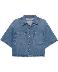 Alexander Wang - Cropped Spijkerblouse - Lyst