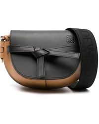 Loewe - Mini Gate Dual Bag In Soft Calfskin And Jacquard - Lyst