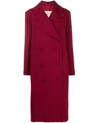L'Autre Chose Straight-fit Coat - Red