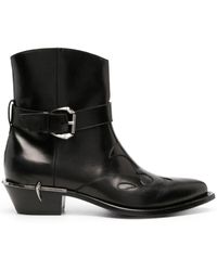 Roberto Cavalli - Tiger Tooth Leather Boots - Lyst