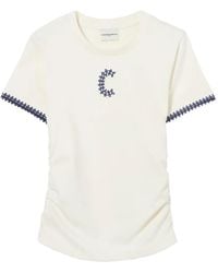 Claudie Pierlot - Draped Short Sleeve T-Shirt - Lyst