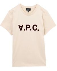 A.P.C. - Logo-Embroidered T-Shirt - Lyst