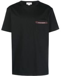 Alexander McQueen - Alexander MC Queen Black T -Shirt mit Logo - Lyst