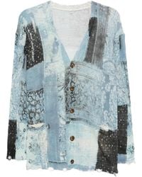 R13 - Bandana-Print Boyfriend Cardigan - Lyst