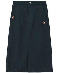 Chocoolate - Patch-Detail Front-Slit Midi Skirt - Lyst