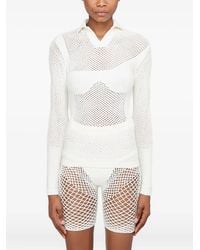 Isa Boulder - Open-Knit V-Neck Sweater - Lyst