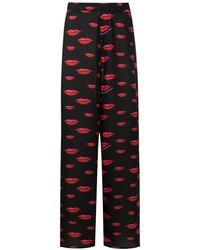 Amir Slama - Lips-Motif Straight-Leg Trousers - Lyst